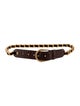 Miu Miu Embossed Leather Chain-Link Accents Waist Belt