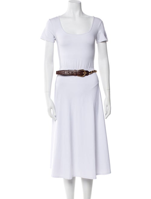 Miu Miu Embossed Leather Chain-Link Accents Waist Belt