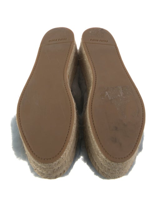 Miu Miu Shearling Braided Accents Espadrilles