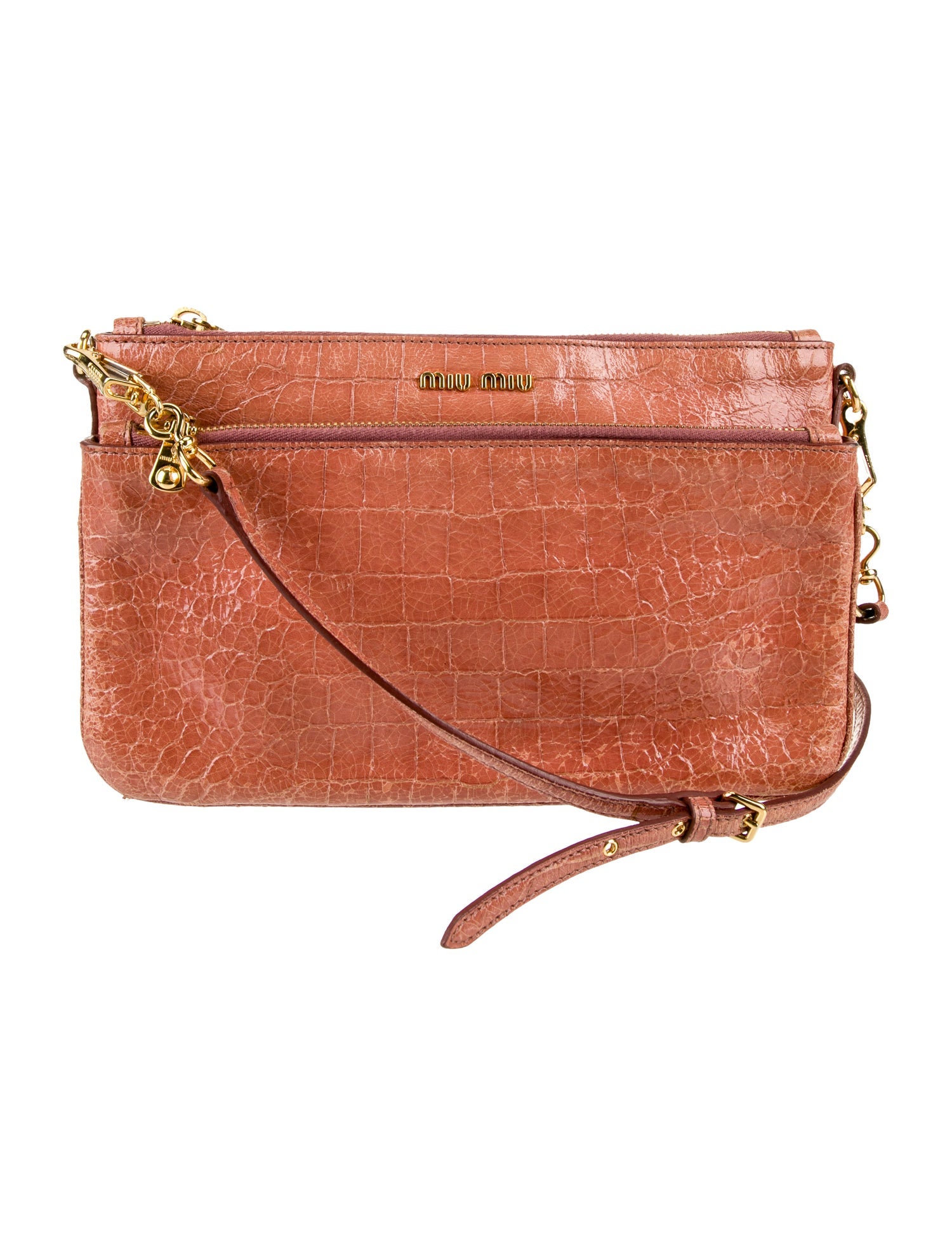 Miu Miu Embossed Leather Crossbody Bag