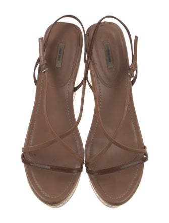 Miu Miu Patent Leather Slingback Sandals