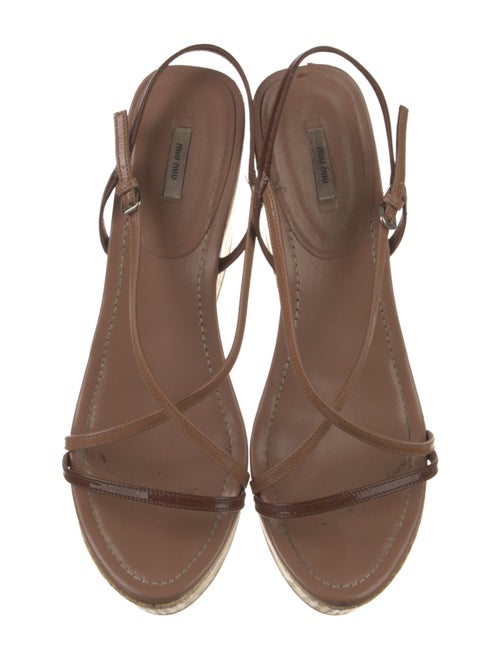 Miu Miu Patent Leather Slingback Sandals