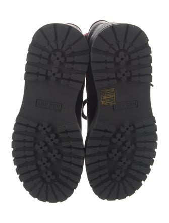Miu Miu Leather Combat Boots