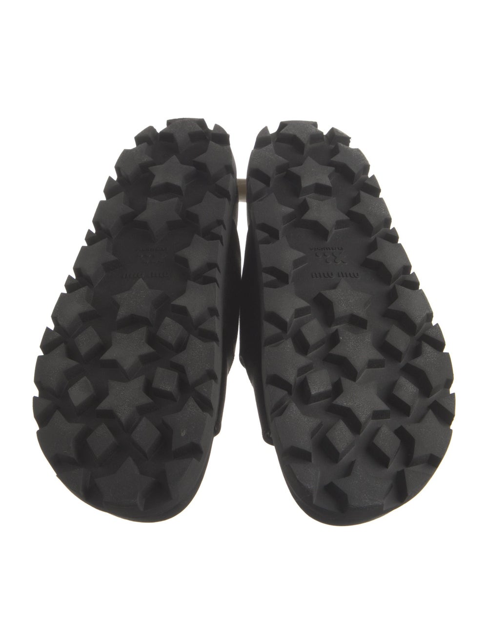 Miu Miu Satin Slides Black Crystal Embellishments… - image 5