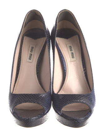 Miu Miu Snakeskin Animal Print Pumps