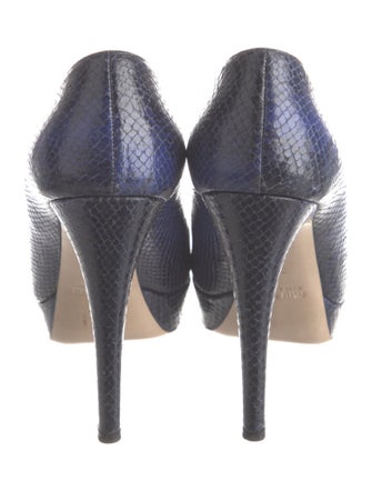Miu Miu Snakeskin Animal Print Pumps