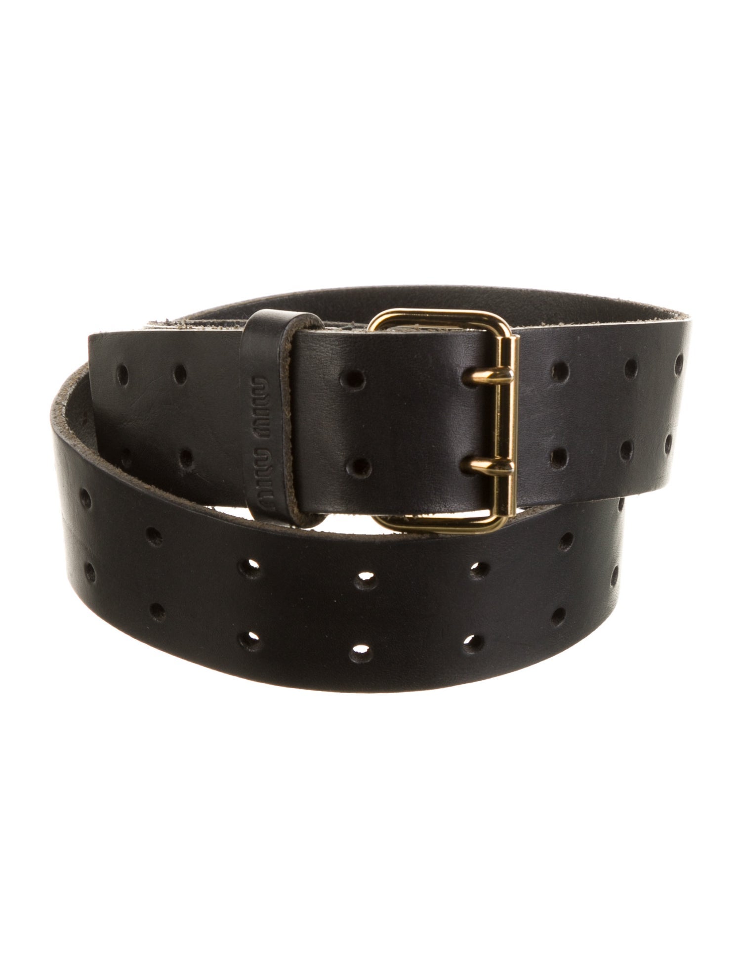 Miu Miu Leather Lasercut Accents Belt