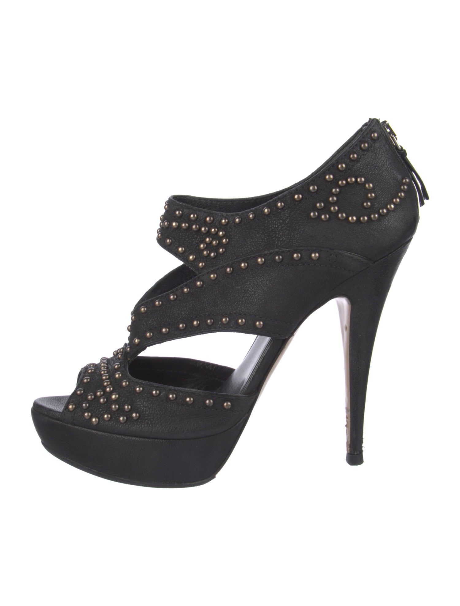 Miu Miu Leather Studded Accents Pumps