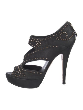 Miu Miu Leather Studded Accents Pumps