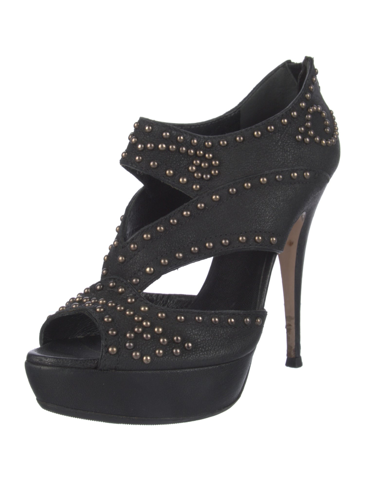 Miu Miu Leather Studded Accents Pumps