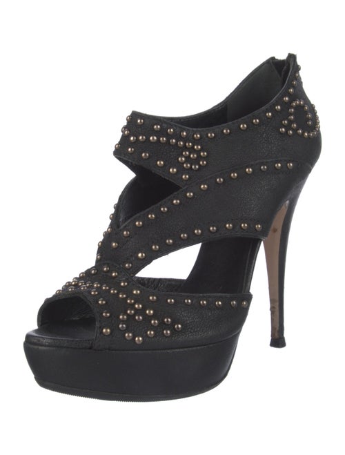 Miu Miu Leather Studded Accents Pumps