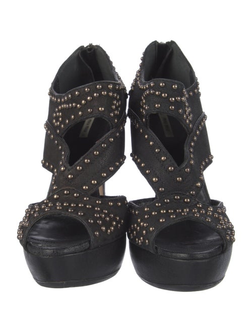 Miu Miu Leather Studded Accents Pumps