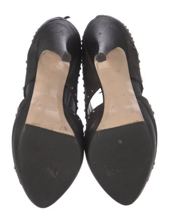 Miu Miu Leather Studded Accents Pumps