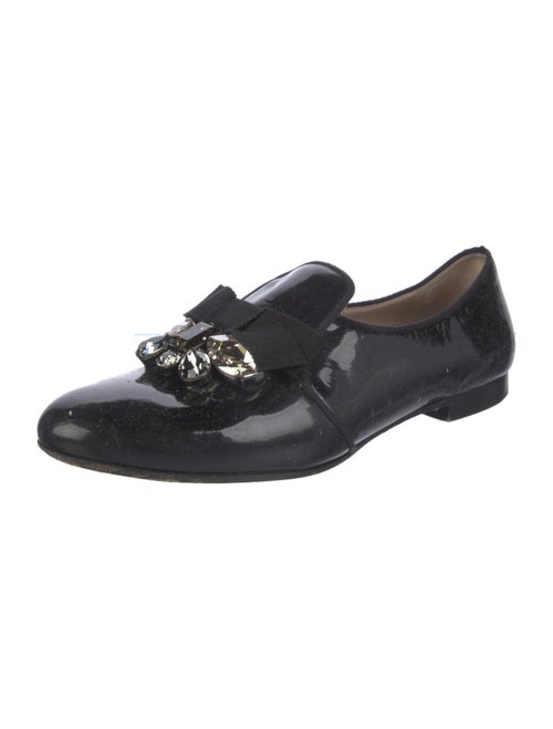 Miu Miu Patent Leather Bow Accents Oxfords