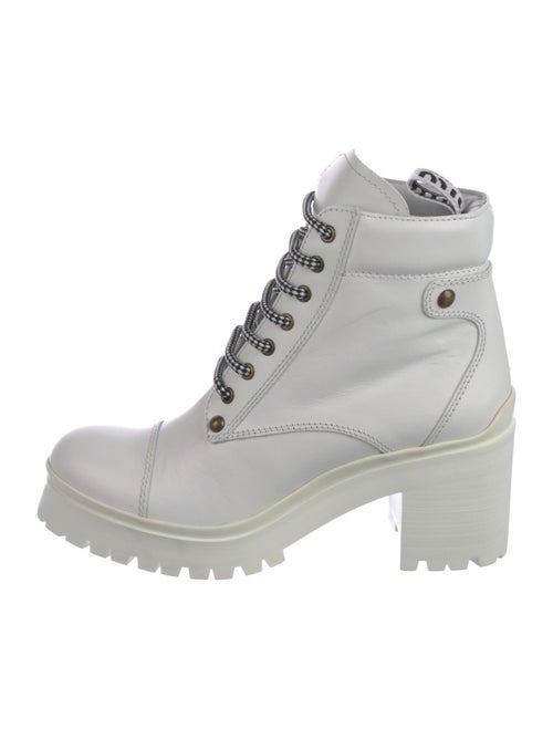 Miu Miu Leather Combat Boots