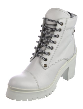 Miu Miu Leather Combat Boots