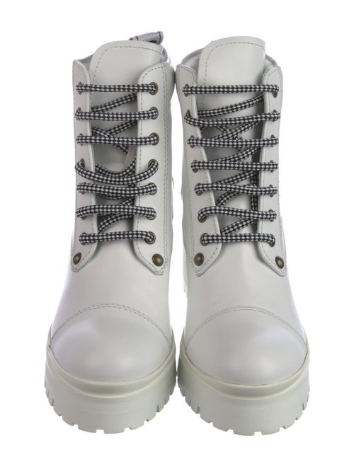 Miu Miu Leather Combat Boots