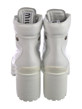 Miu Miu Leather Combat Boots