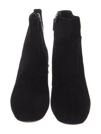 Miu Miu Velvet Crystal Embellishments Boots