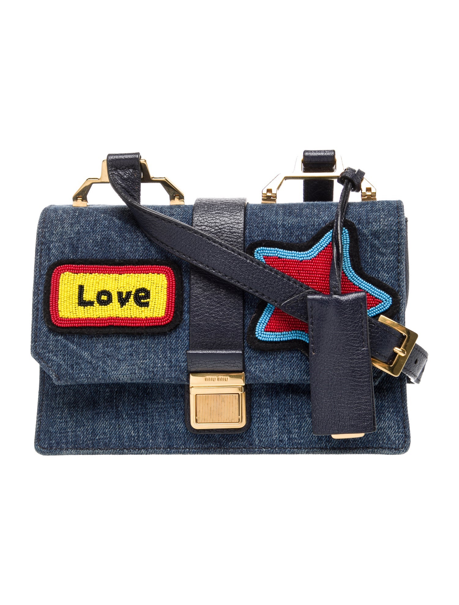Miu Miu Denim Messenger Bag