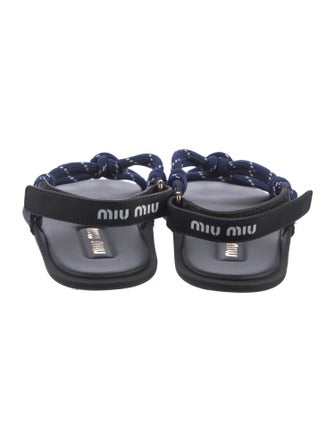 Miu Miu Leather Gladiator Sandals