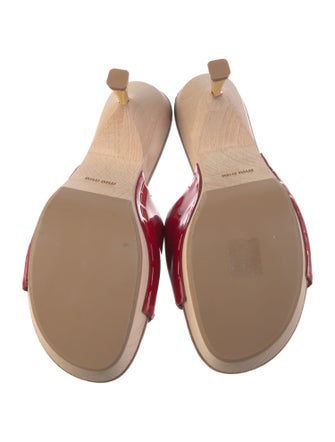 Miu Miu Patent Leather Slides