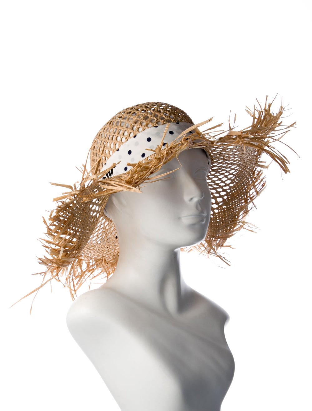 Neutral Miu Miu straw hat. - image 2