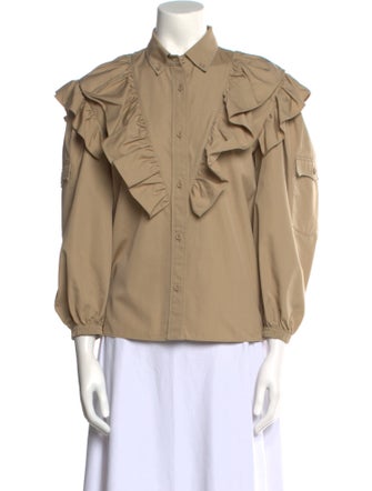 Miu Miu 2019 Three-Quarter Sleeve Button-Up Top