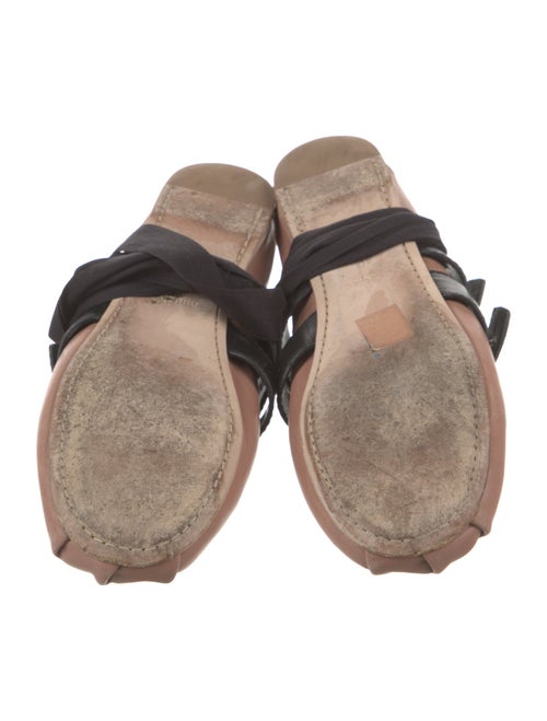 Miu Miu Leather Bow Accents Mules