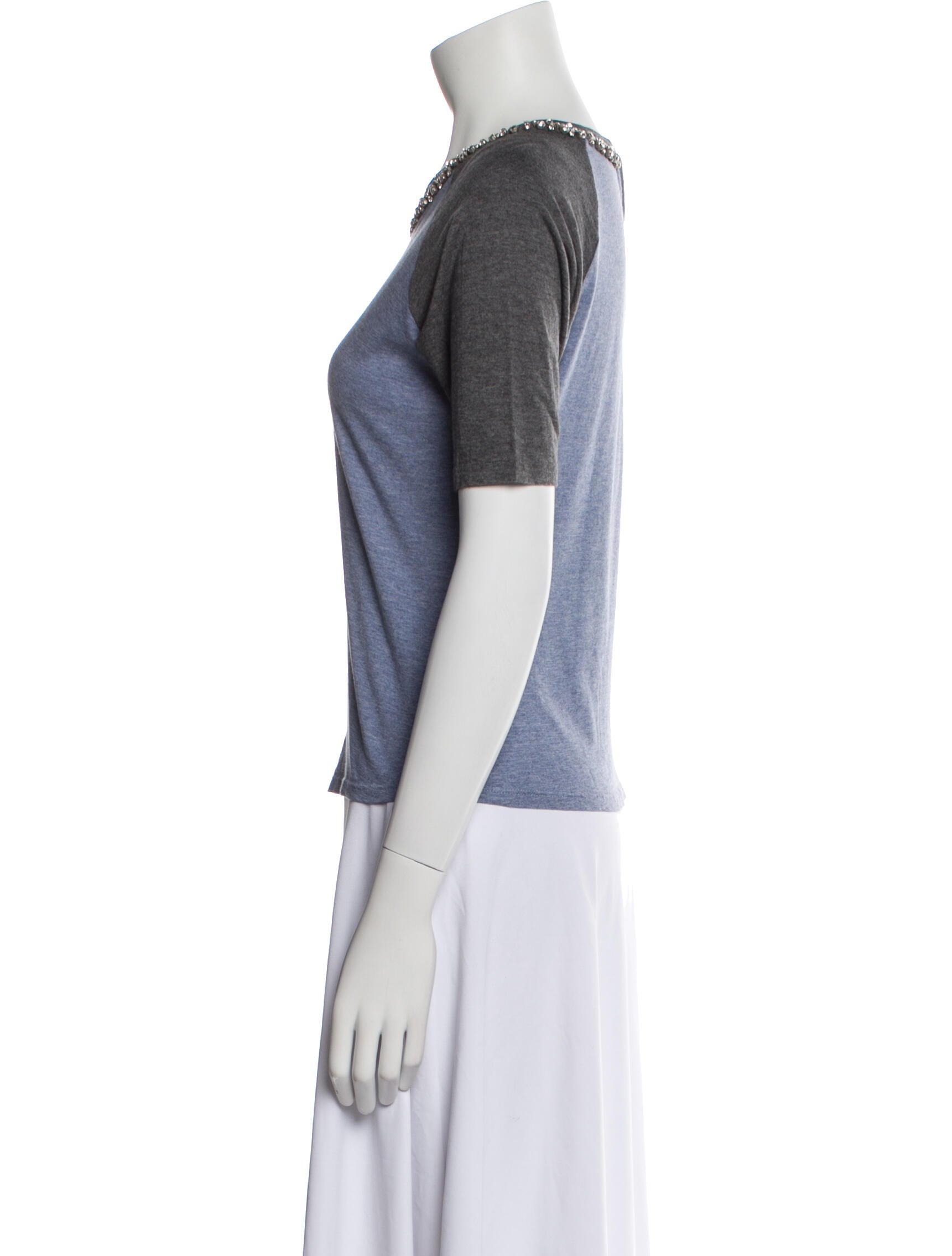 Miu Miu 2015 Scoop Neck T-Shirt