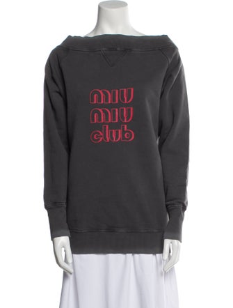 Miu Miu 2021 Off-The-Shoulder Sweatshirt