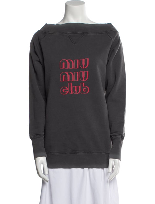 Miu Miu 2021 Off-The-Shoulder Sweatshirt