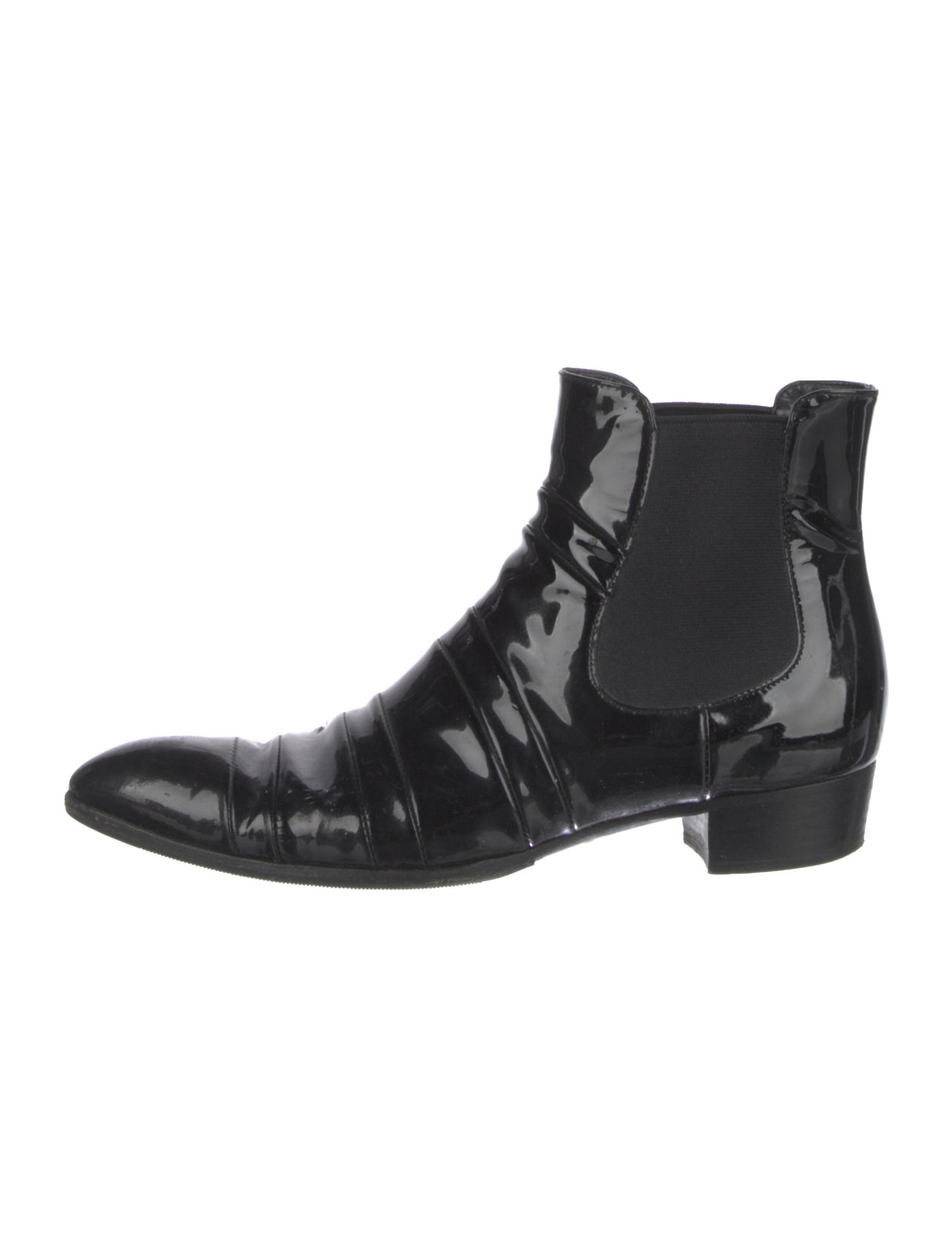 Miu Miu Patent Leather Chelsea Boots