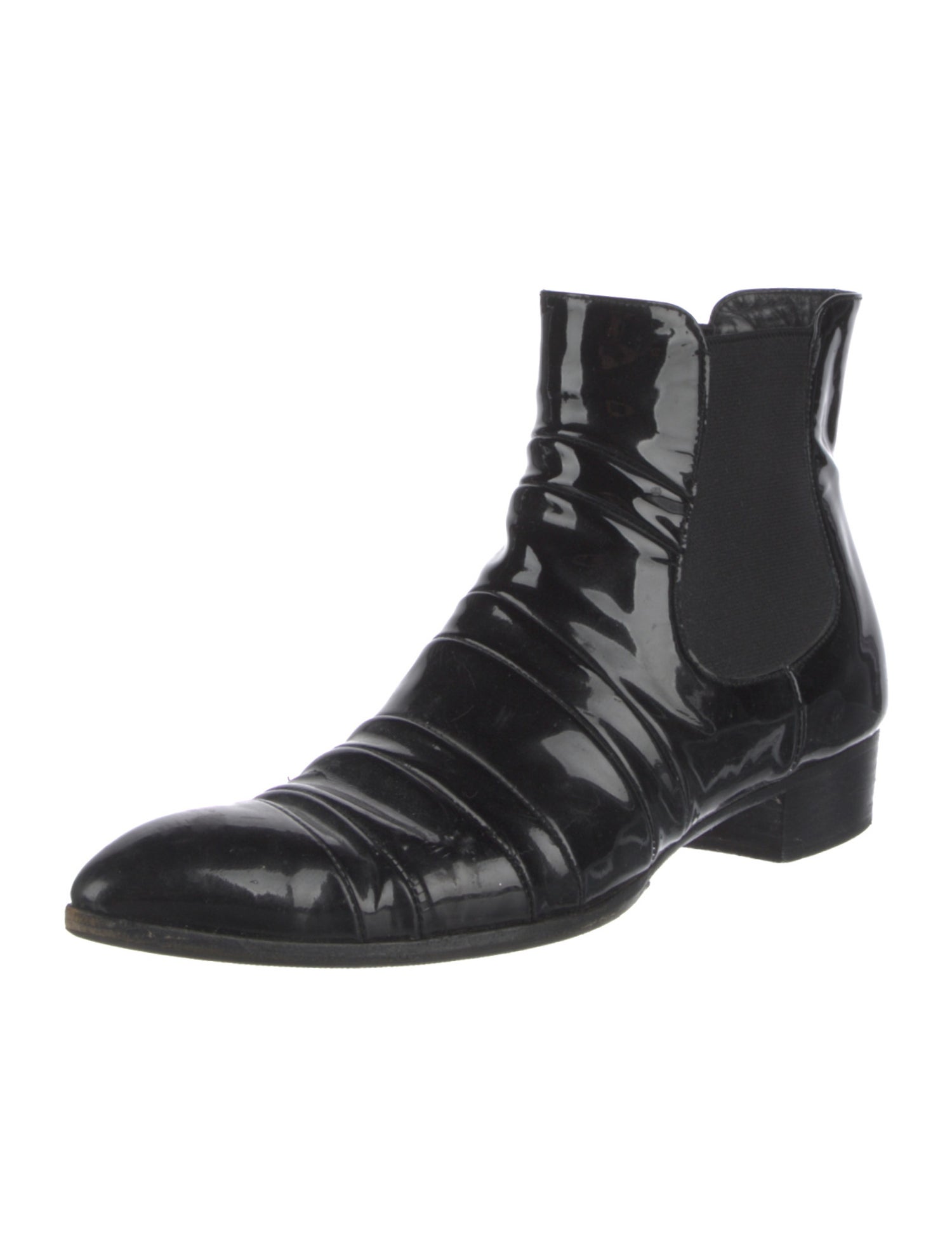 Miu Miu Patent Leather Chelsea Boots