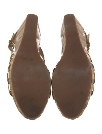 Miu Miu Leather Slingback Sandals