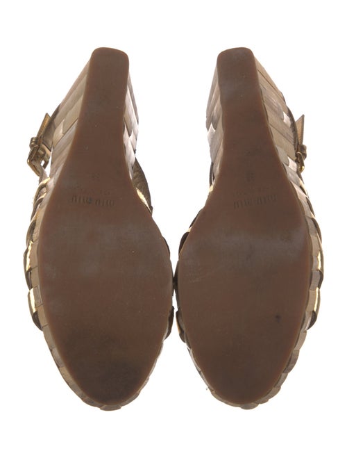 Miu Miu Leather Slingback Sandals