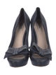Miu Miu Leather Bow Accents Pumps