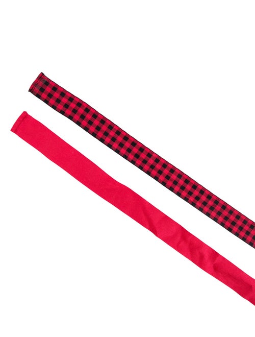 Miu Miu Patent Leather Plaid Print Pumps