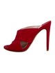 Miu Miu Suede Cutout Accent Mules