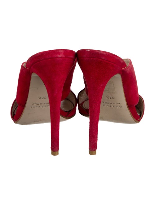 Miu Miu Suede Cutout Accent Mules