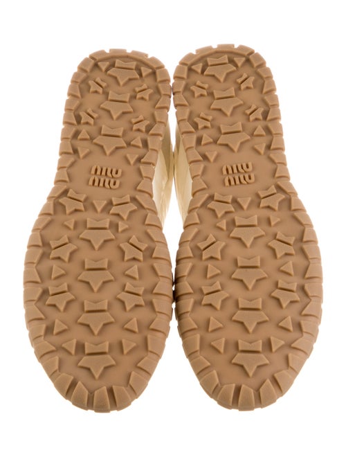 Miu Miu Leather Leather Trim Embellishment Sneakers
