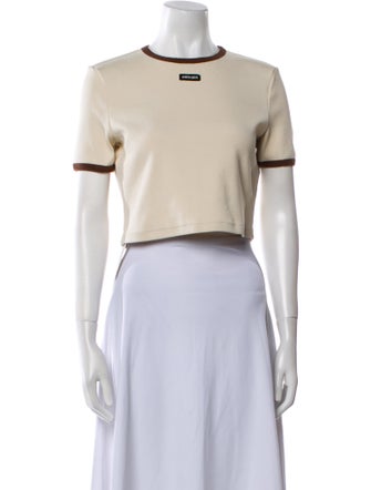 Miu Miu 2023 Crew Neck Crop Top