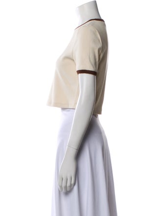 Miu Miu 2023 Crew Neck Crop Top