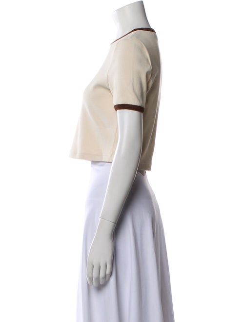 Miu Miu 2023 Crew Neck Crop Top