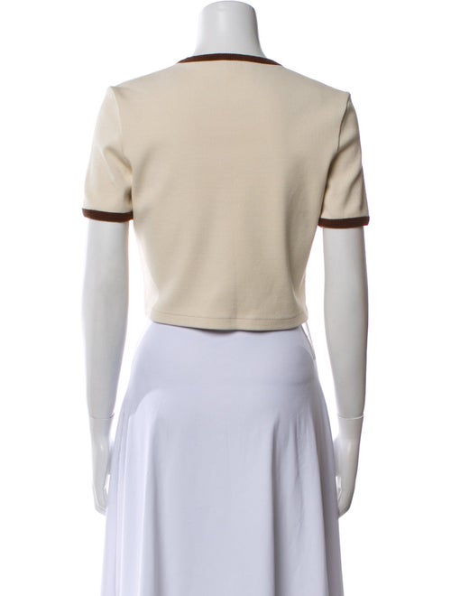 Miu Miu 2023 Crew Neck Crop Top