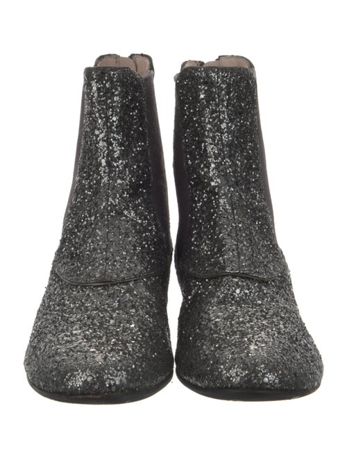 Miu Miu Glitter Crystal Embellishments Chelsea Boots