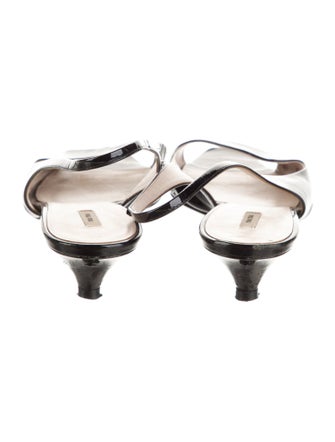 Miu Miu Patent Leather Slingback Sandals