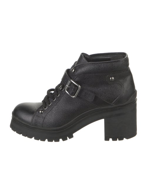 Miu Miu Leather Combat Boots