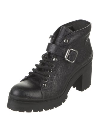 Miu Miu Leather Combat Boots
