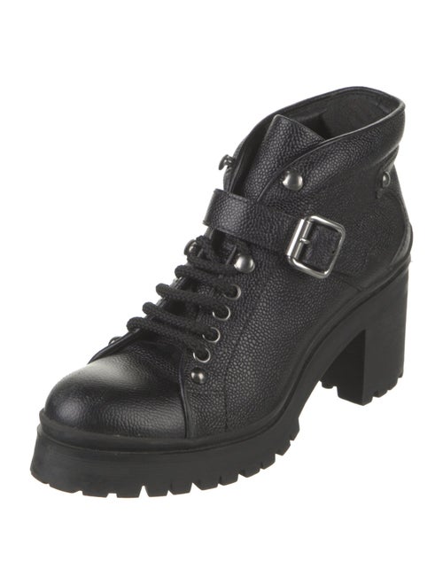 Miu Miu Leather Combat Boots